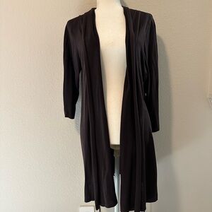 Eileen Fisher blank long cardigan with tie